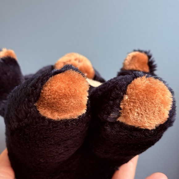 RARE Vintage‎ Teddy Black Bear Plush 11" Korea EUC Stuffed Animal Toy T35 - Picture 13 of 15